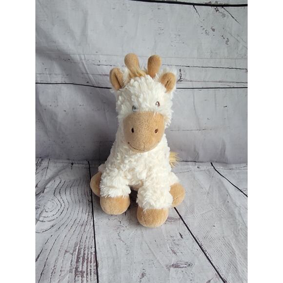 First Impressions Plush Giraffe Stuffed Animal Cream Brown Spots Plush Soft Toy - Picture 1 of 8